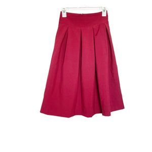 Guntina Womens Skirt Size 36 Size XS Red Pleated Mini Christmas Valentine's